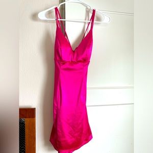 Hot pink prom dress